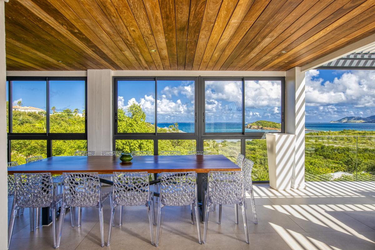 Location villa Saint Martin Terres Basses - villa 5 chambres 10 prsonnes - 300m de la plage de Baie aux Prunes - Vue mer et Piscine (13)